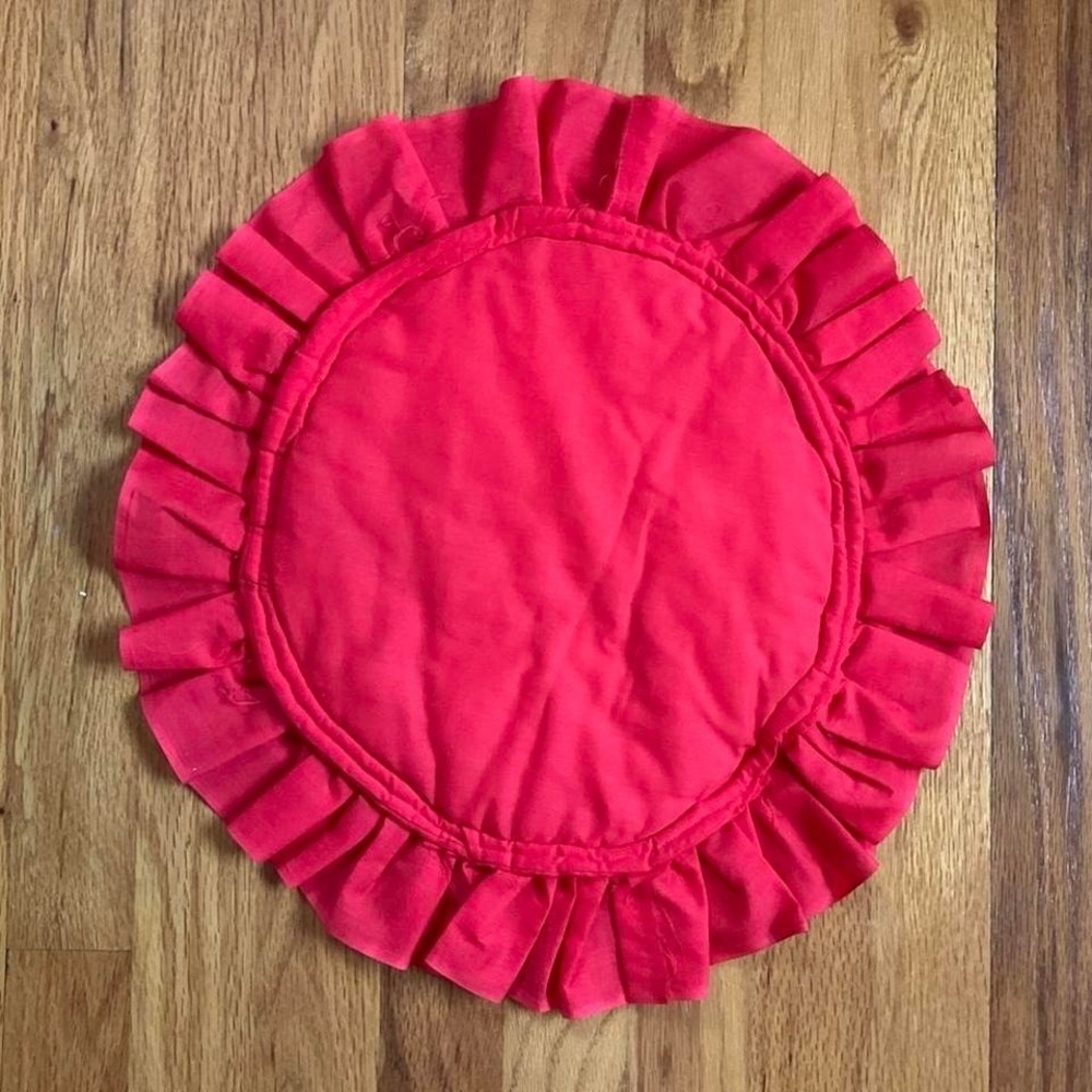 Vintage Handmade Strawberry Shortcake Trivet Doily 70s Tweecore Fruit Kitschy - Picture 3 of 4